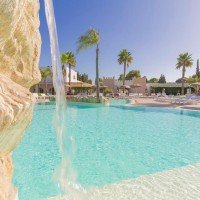 Barone di Mare view of the waterfall and swimming pool