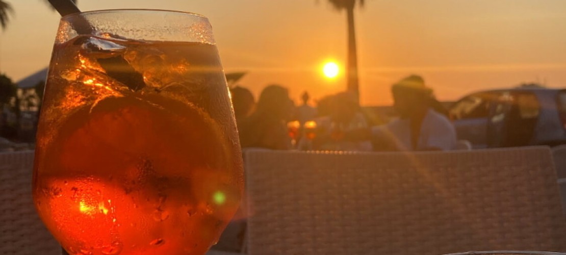 Aperitif with sunset view