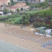 Aerial drone view of the beach of the Terre del Cerrano Marine Park