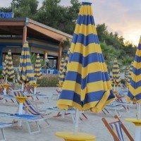 View of the Bar on the beach of the Terre del Cerrano Marine Park