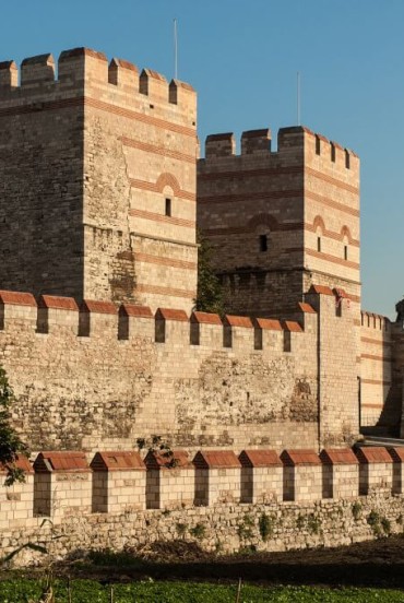 The Walls of Constantinople, considered impregnable, were 12 km long and 12 meters high. They are regarded as one of the most important and complex military works ever built