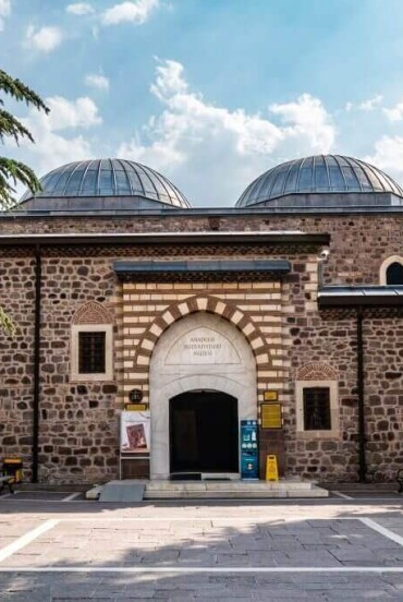 The Museum of Anatolian Civilizations (in Turkish, Anadolu Medeniyetleri Müzesi) is located on the south side of Ankara Castle, in the Atpazarı area of Ankara, Turkey. The museum is housed in the old warehouse of the Ottoman Mahmut Paşa Bazaar and Kurşunlu Han