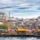 Golden Horn and fish market in the port of Istanbul.