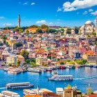 The Golden Horn is a 6 km long horn-shaped inlet that divides the European side into two parts: ancient Byzantium-Constantinople to the south and the Genoese colony of Pera-Galata to the north.