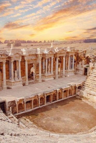 Roman amphitheater in Hierapolis, Denizli Province, Turkey