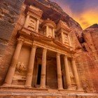 Temple of the ancient city of Petra in Jordan, UNESCO heritage
