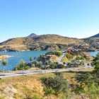 Artificial lake of a dam in the chains and valleys of Konya in Cappadocia