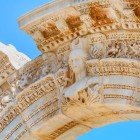 Temple of Hadrian, details of the arch in Ephesus, Turkey