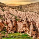 Panoramic view of Zelve in Cappadocia