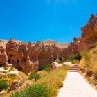 The fairy chimneys in Zelve, Cappadocia