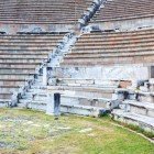 Famous for its panoramic location and excellent acoustics, the ancient theater, located near the Asclepion, could host up to 24,000 spectators
