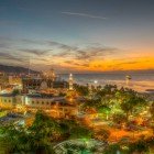 Sunset over the city of Aqaba in Jordan