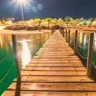 Pier on the southern beach of the city of Aqaba in Jordan