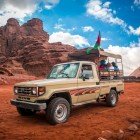 Jeep 4x4 safari in the Wadi Rum desert in Jordan