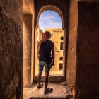 Interiors of Qasr Azraq Castle in Amman, Jordan