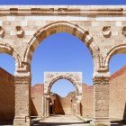 Interiors of the Umayyad Castle Qasr Al-Mshatta in Amman, Jordan