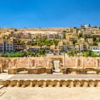 Details of the Roman Theatre of Amman in Jordan