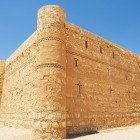 Exterior of the desert castle Qasr Kharana (Kharanah or Harrana) near Amman, Jordan