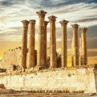 Temple of Artemis in the ancient Roman city of Jerash in Jordan