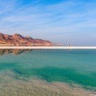 Details of the Dead Sea on the Jordanian side coastline