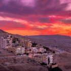 View of the city of Wadi Musa, the administrative center of Petra in Jordan