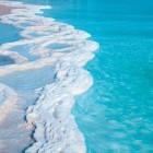 Salt condensation in the Dead Sea creates spectacular white crystals that enrich the landscape and testify to the uniqueness of this lake.