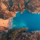Kargicak Bay in Bodrum, in the Aegean Sea, located in Muğla Province, Turkey