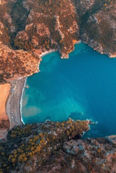 Kargicak Bay in Bodrum, in the Aegean Sea, located in Muğla Province, Turkey