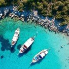Orak Island, located at the far end of the Gulf of Gökova about 16 km from Bodrum, is renowned for its incredible variety of marine life, including the Caretta caretta sea turtle. This makes it an ideal destination for diving and snorkeling enthusiasts