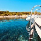 Details of the crystal-clear sea of Pabuc Bay, located in the Aegean Sea in Turkey, just 10 km from Bodrum.