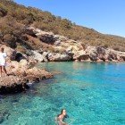 Swimming in a cove of Karaada is a unique and refreshing experience. The turquoise, clear, and calm waters provide a pleasant feeling of freshness and lightness.