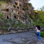 The Rock Tomb of Amynthas (Amintas Kaya Mezarları) in Fethiye, Turkey, is a spectacular burial site carved into the rock in the 4th century BC, showcasing the grandeur and allure of the ancient Lycian civilization.