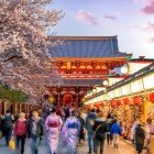 Nakamise Dori, in Asakusa, is a historic street that connects the Senso-ji Temple to the Kaminarimon gate, lined with shops selling souvenirs, traditional foods, and Japanese crafts.