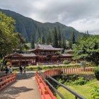 Built in the 10th century, Byodo-in Temple offers peaceful views with hills overlooking the river, creating an ideal setting for meditation and reflection.