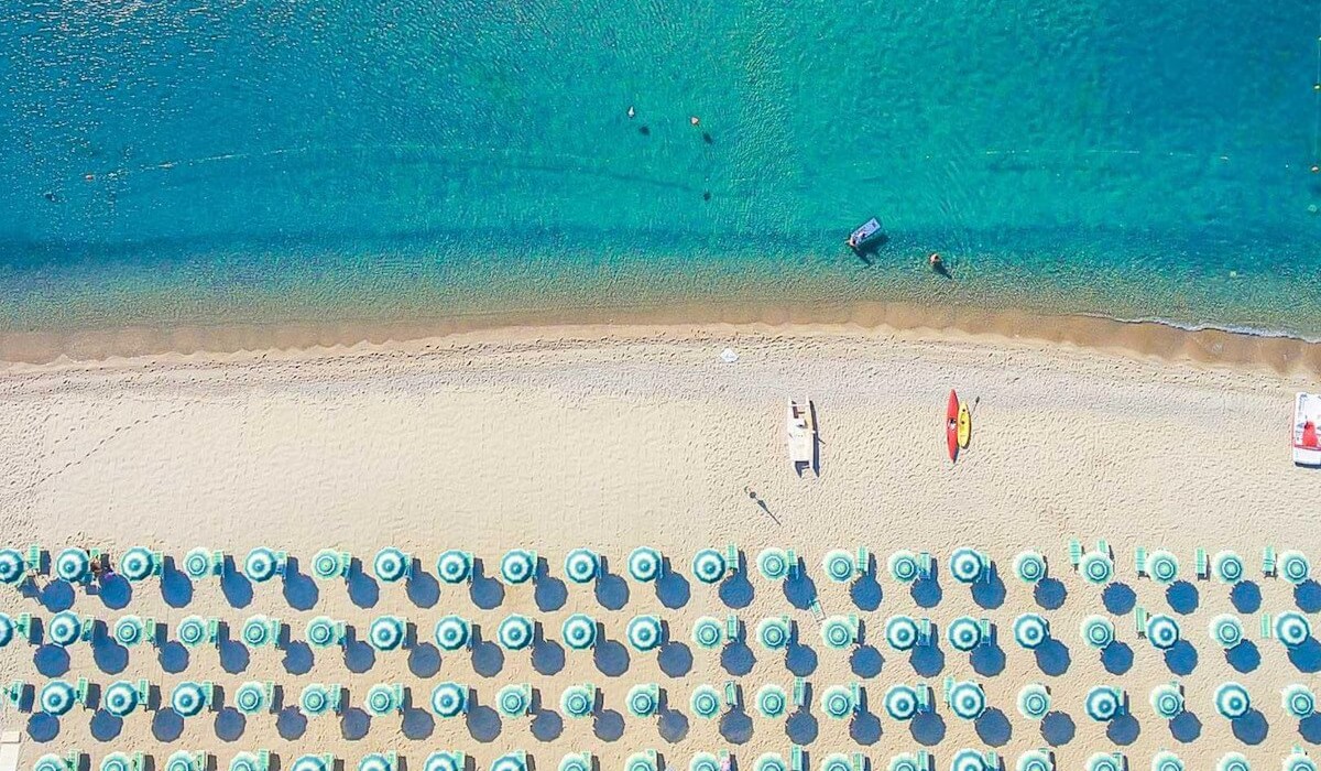 Porto Rhoca Village - Private beach of the village, reachable with a convenient shuttle service