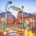 The Anvers station of the Pigalle metro in Paris leads directly to Boulevard Pigalle, just steps from Montmartre and the Sacre Coeur Basilica.