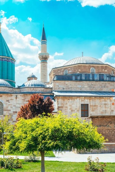 Mevlana Mausoleum, dedicated to the Sufi poet and leader of the Whirling Dervishes, Jalal ad-Din Rumi, built in the 13th century and now a sacred place and symbol of Sufism worldwide.