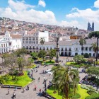 Plaza Grande, the historic heart of Quito, is framed by colonial buildings, the cathedral and presidential palace, a lively meeting point in Ecuador’s capital.