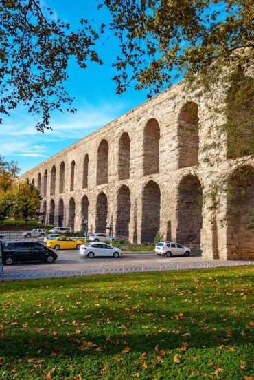 The ancient Roman aqueduct from the 4th century, the Aqueduct of Valens was crucial for the water supply of Byzantine Constantinople.