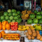 The Pujili market brings together locals and traders displaying painted ceramics and farm products, creating a lively hub of exchange and tradition.