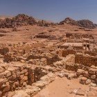 The remains of the Temple of the Winged Lions, visible in the background, testify to Nabataean architectural ingenuity and a religious cult active already in the 1st century BC.