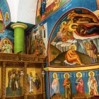 Colorful interiors and ancient frescoes enliven the Church of St. John in Bethany, a testament to faith and Byzantine art.