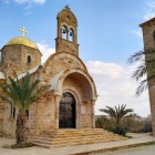 The Church of Saint John in Bethany preserves Byzantine mosaics and is a sacred site on the Jordan River, connected to the baptism of Jesus.