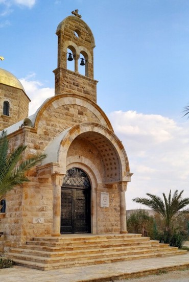 Church of Saint John the Baptist in Bethany, built in 2003 near the site of Jesus’ baptism, a destination of faith and pilgrimage in Jordan.