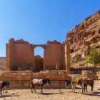 Qasr al-Bint in Petra, a well-preserved Nabatean temple, fascinates with its imposing structure and the mystery of its ancient origins.