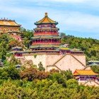 The Summer Palace in Beijing is a vast royal complex with lakes, gardens, and palaces, symbolizing Chinese landscape art and imperial history.