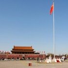 The majestic Tian’anmen Square in Beijing, the largest in the world, is the vibrant heart of history and a symbol of modern China.
