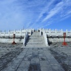 The Circular Mound Altar in the Temple of Heaven, built during the Ming era, served for imperial ceremonies dedicated to heaven and cosmic harmony.