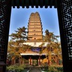 The Small Wild Goose Pagoda in Xi’an, built in the 7th century, houses Buddhist texts and represents a masterpiece of Tang architecture.