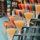 Thuy Xuan, the incense village, offers colorful sticks for sale, crafted using ancient local techniques and symbolizing Vietnamese culture.